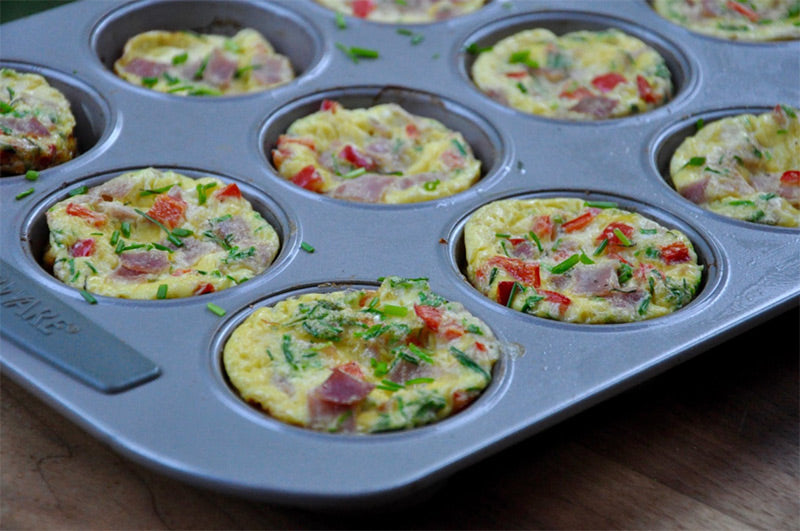 Ham and Chive Egg Muffins