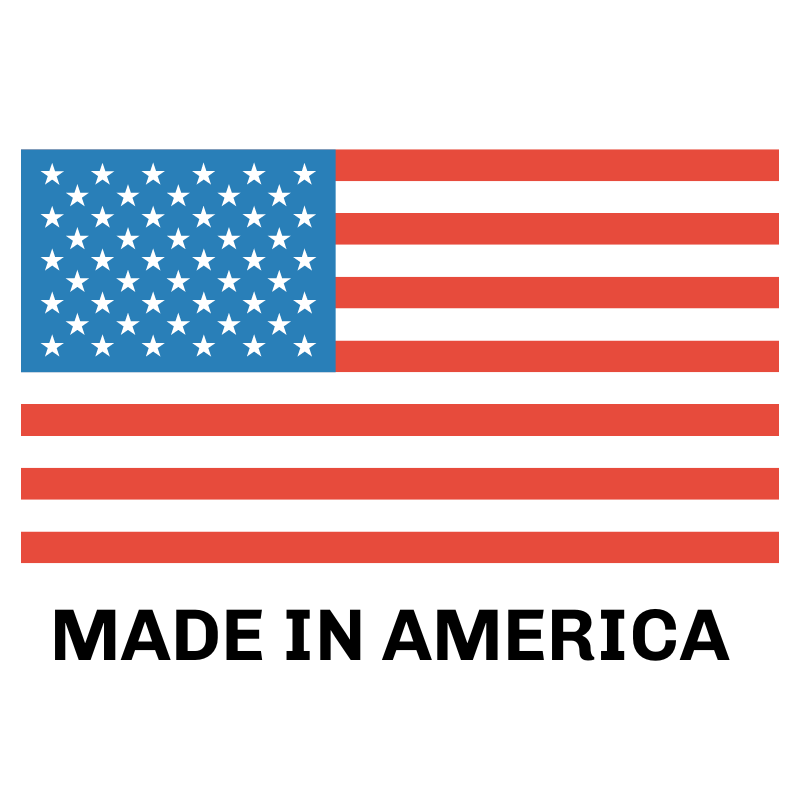 American Flag graphic stating made in America